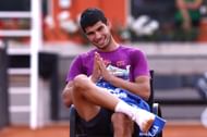 Carlos Alcaraz pictured at the Internazionali BNL D'Italia 2023 - Day Four.